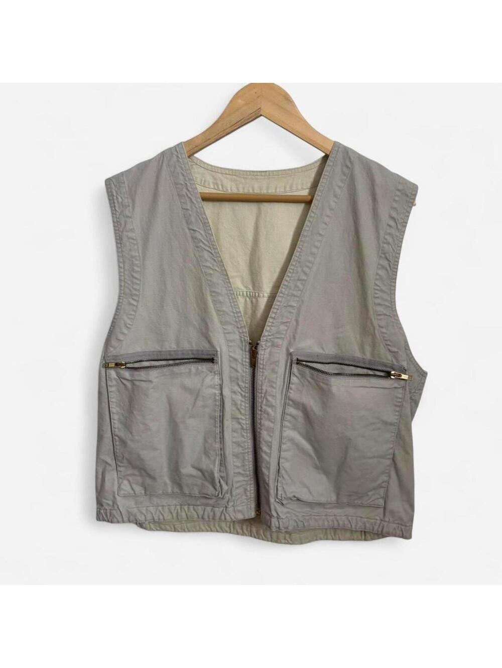 Vintage Beige Utility Vest